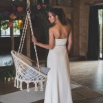 Robe de mariée bustier en cuir blanc Les Mariées Fox - Louise