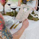 Menu de mariage vintage