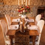 Décoration de table pour un mariage en hiver