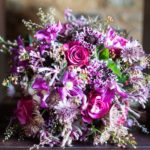 Bouquet de mariée violet