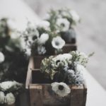 Anémone blanche pour une décoration de mariage en hiver