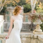 Demi-couronne mariage "Rose" avec fleurs et perles d'eau douce