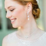 Boucles d'oreilles mariée pendante "Eliette" au charme rétro et chic