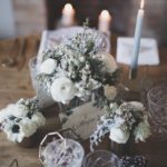 Décoration de table pour un mariage en hiver