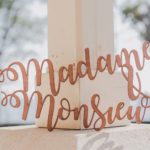 Cake Topper en bois Madame et Monsieur