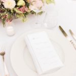 Menu de mariage minimaliste et chic