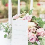 Menu de mariage minimaliste et chic