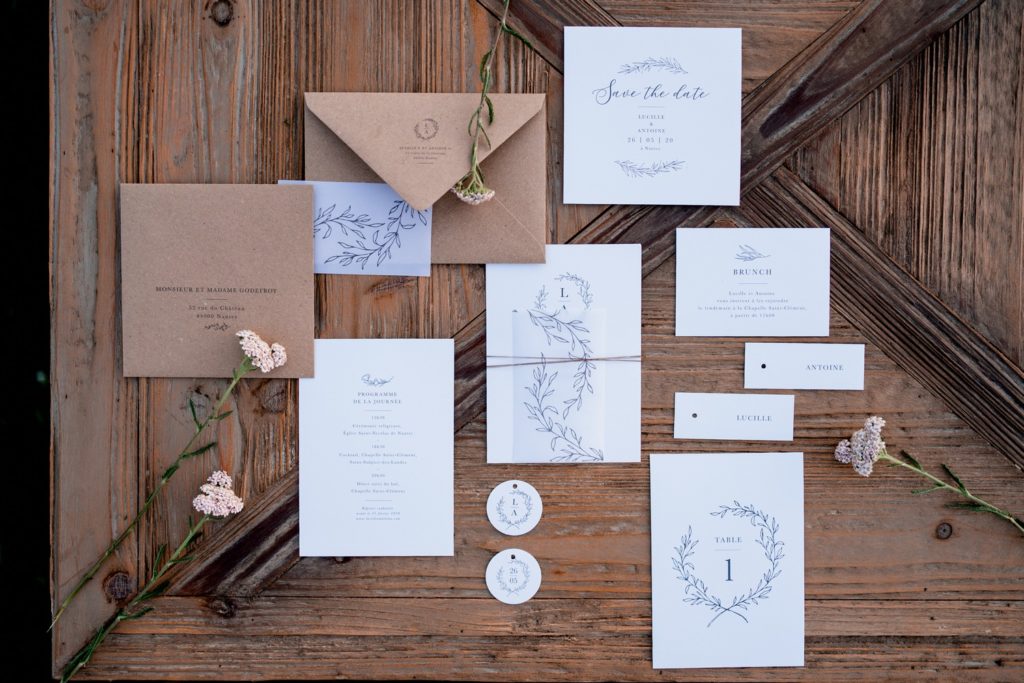 faire-part mariage minimaliste