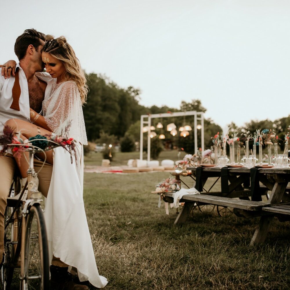 Ambiance de festival pour un mariage bohème