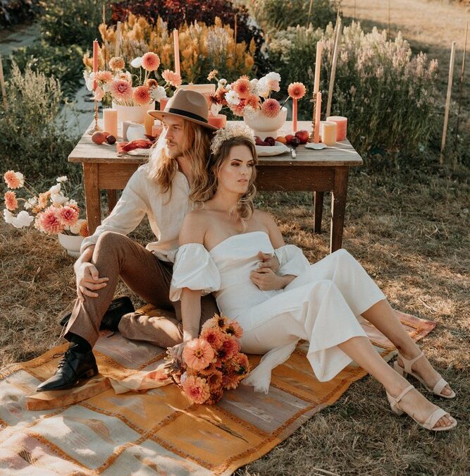 Un mariage au milieu des fleurs en Dordogne