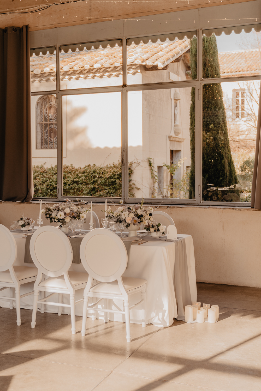 mariage hivernal dans une verrière en Provence