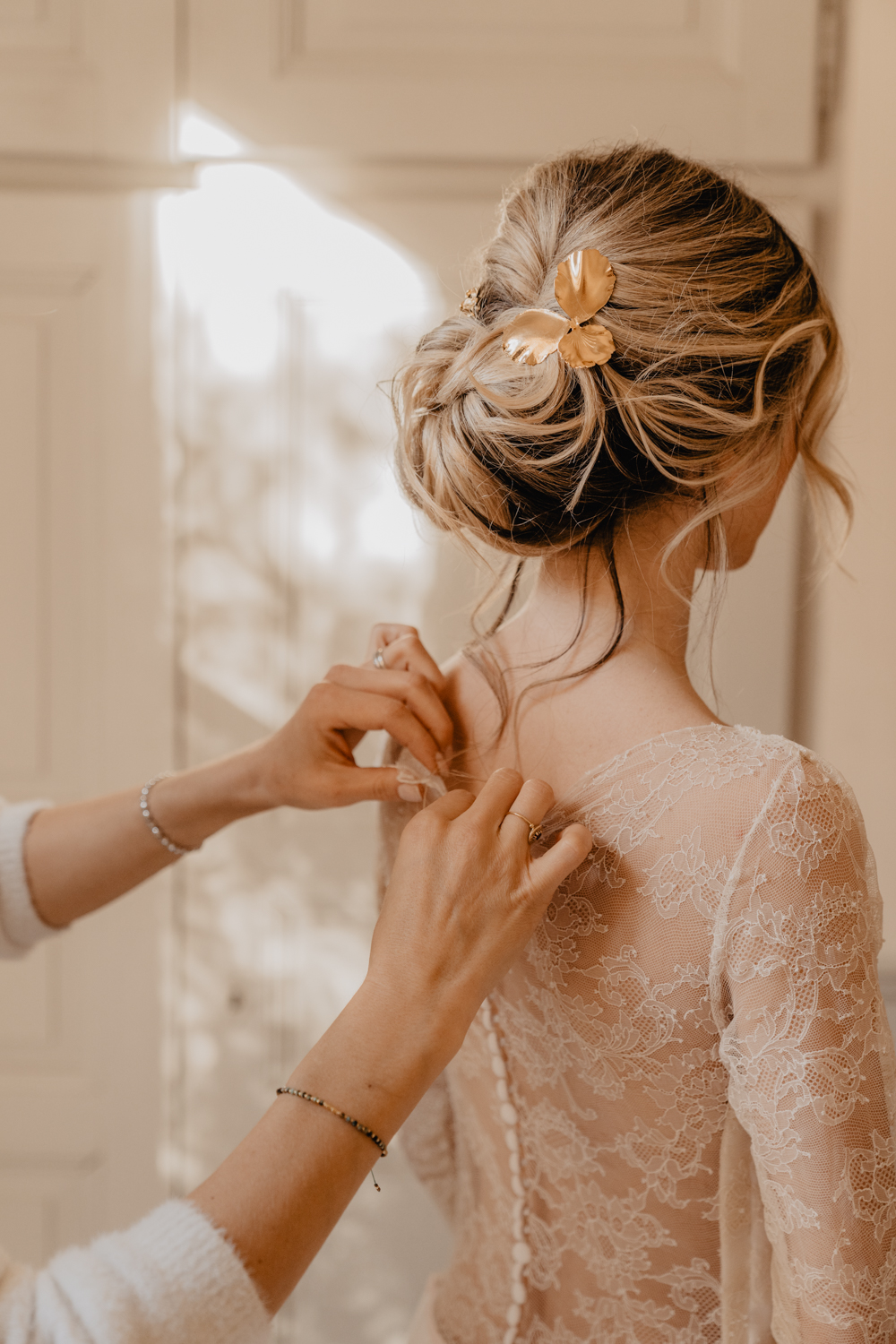 Chignon wavy pour une coiffure de mariée