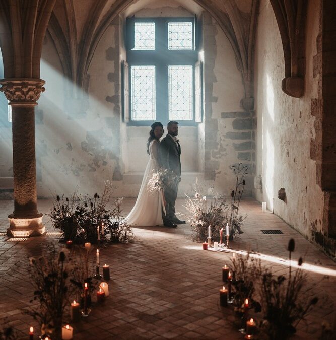 Un mariage intime dans un prieuré de la Sarthe