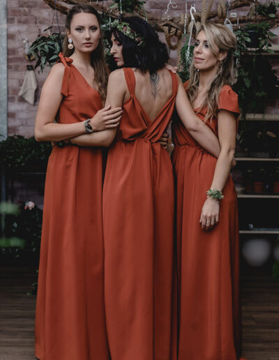 Robes de demoiselles d'honneur terracotta les Cometes