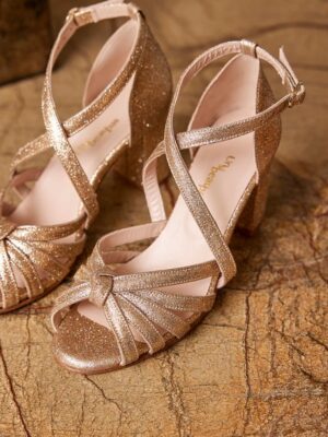 Chaussures de mariée paillettes dorées - Aurore par Un Si Beau Pas