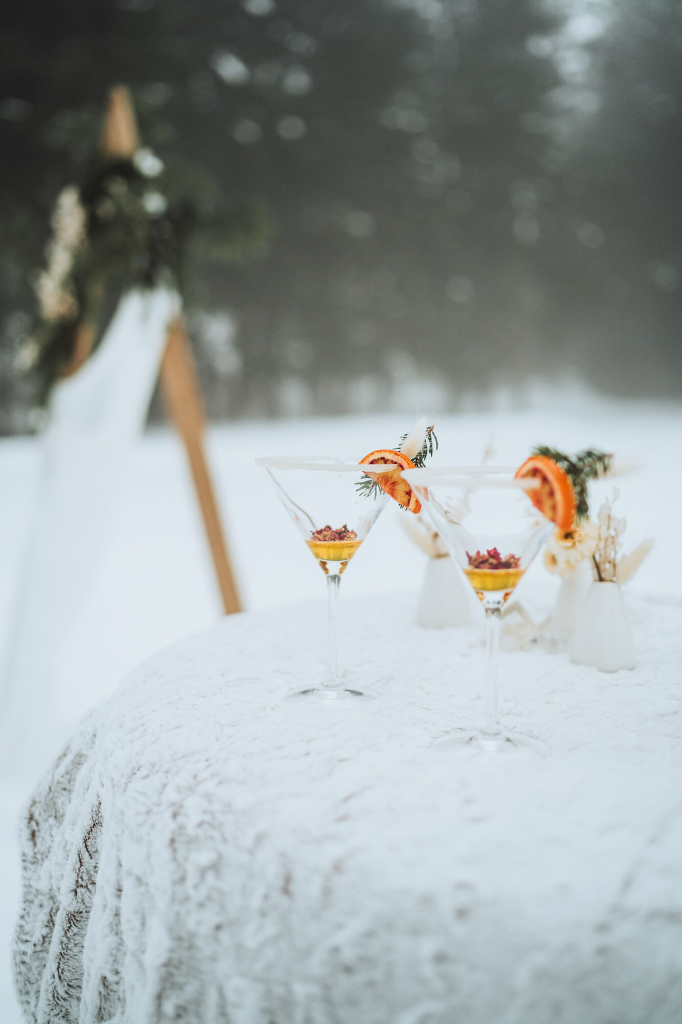 cérémonie laïque dans la neige