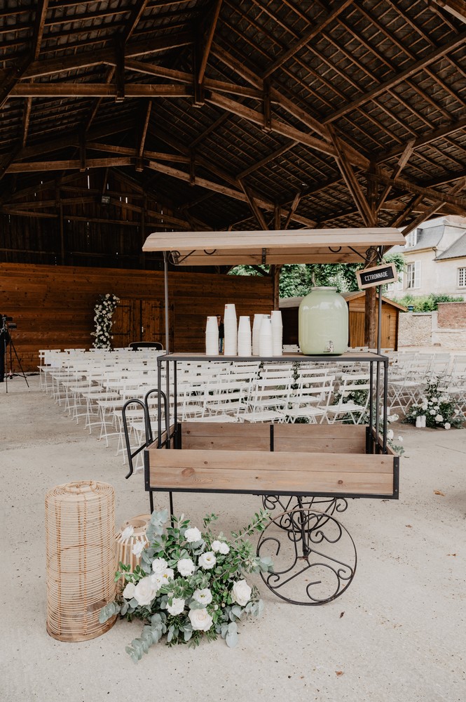 Bar mobile à citronnelle pour un mariage