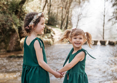 Robe verte d'enfants de cortège Les Comètes