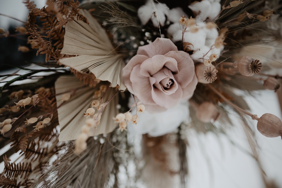 mariage boho-romantique dans la neige