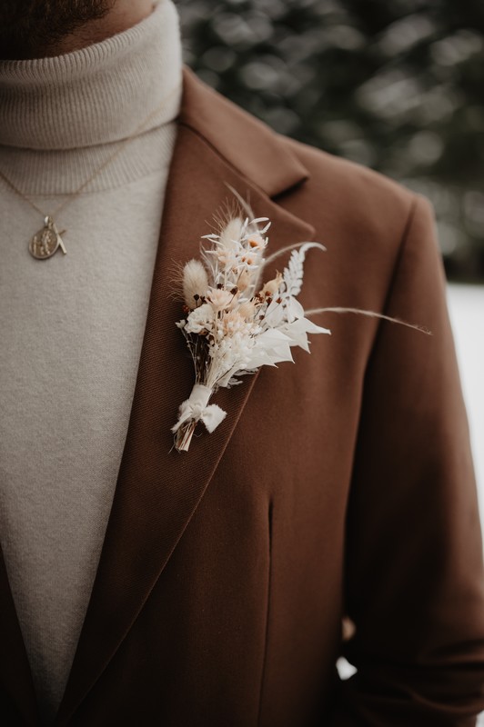 mariage boho-romantique dans la neige