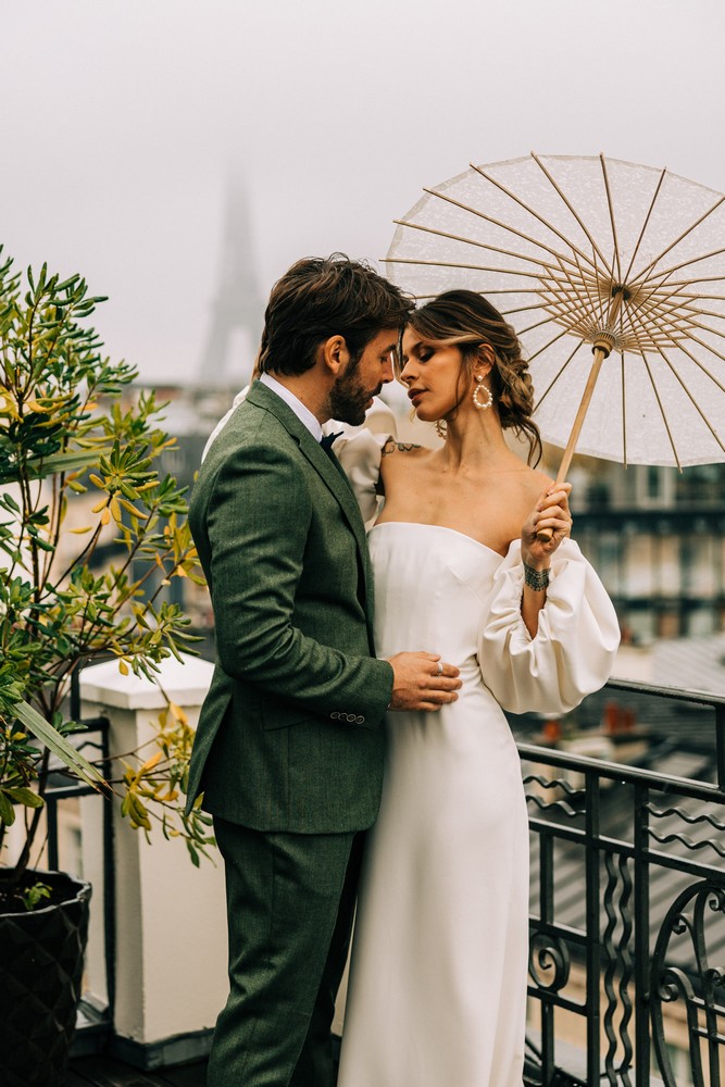 mariage chic et raffiné à l'Hôtel Marignan à Paris