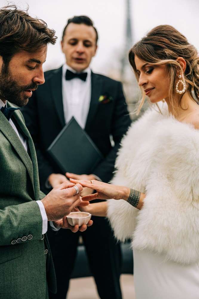 mariage parisien sur la Seine