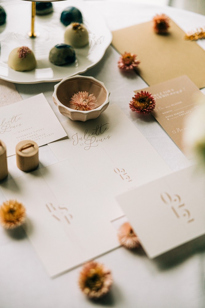 mariage chic et raffiné à l'Hôtel Marignan à Paris