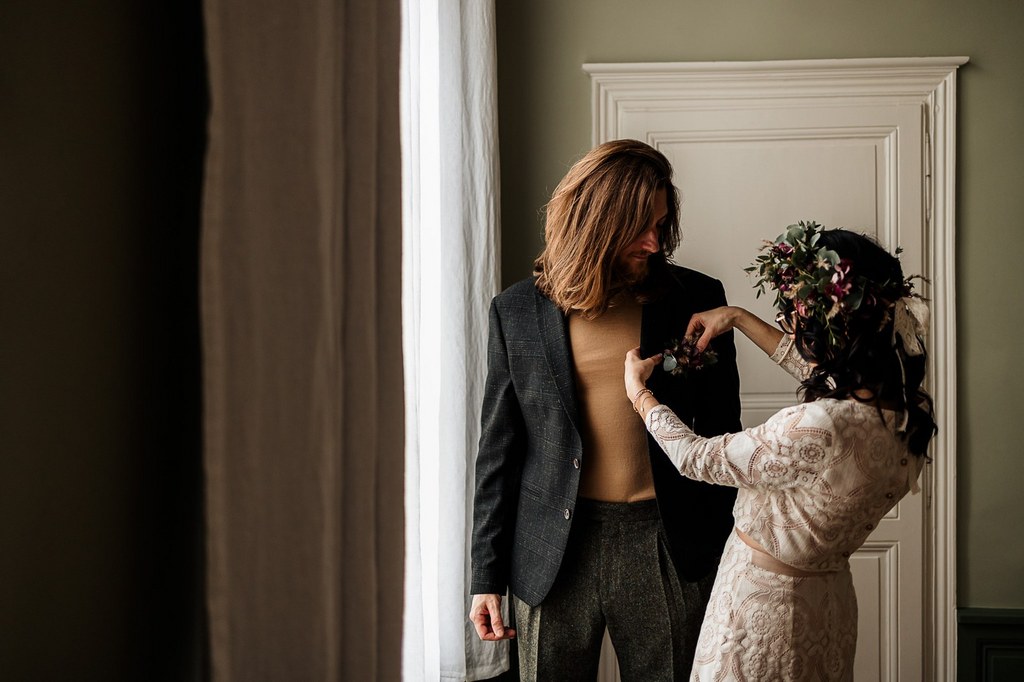 mariage intime et hivernal à Chartres