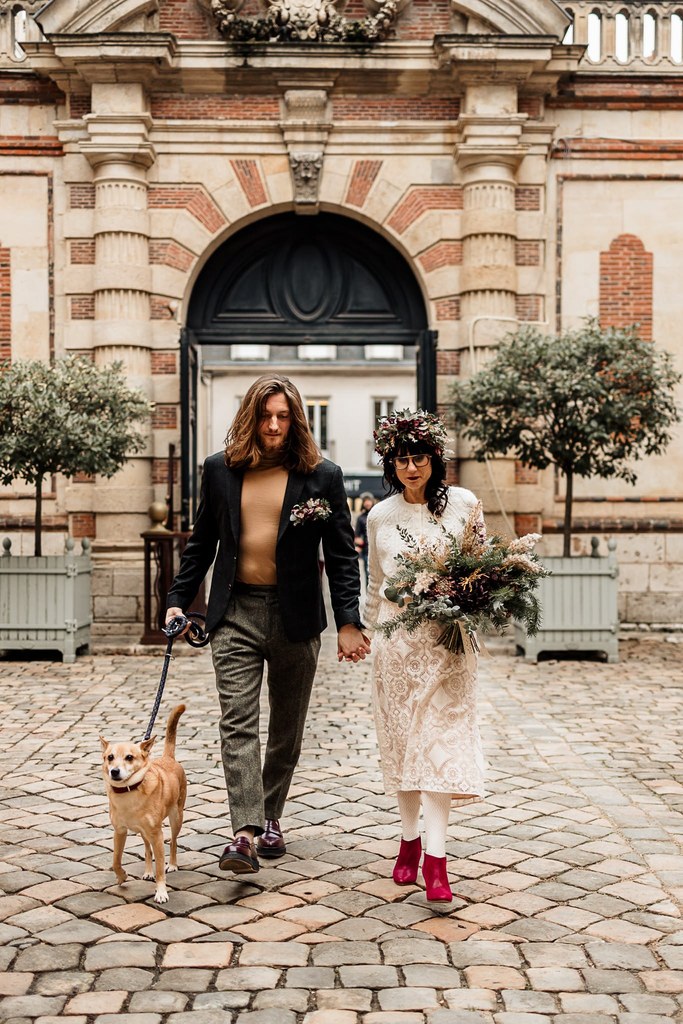 mariage intime et hivernal à Chartres