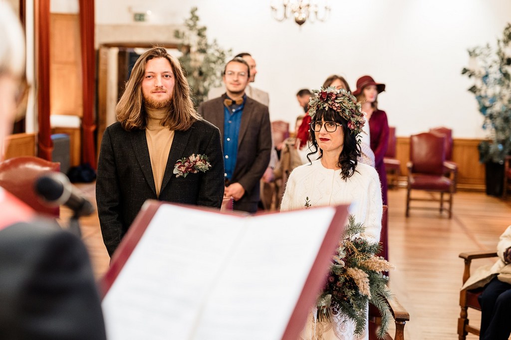 mariage intime et hivernal à Chartres