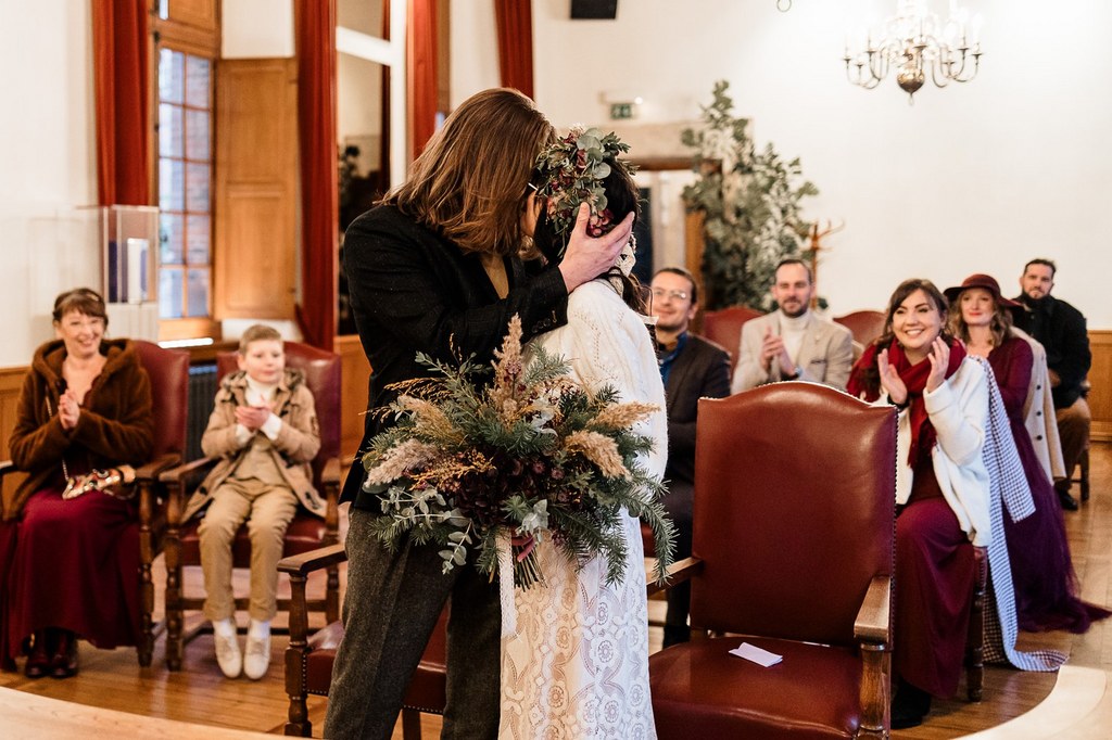 mariage intime et hivernal à Chartres