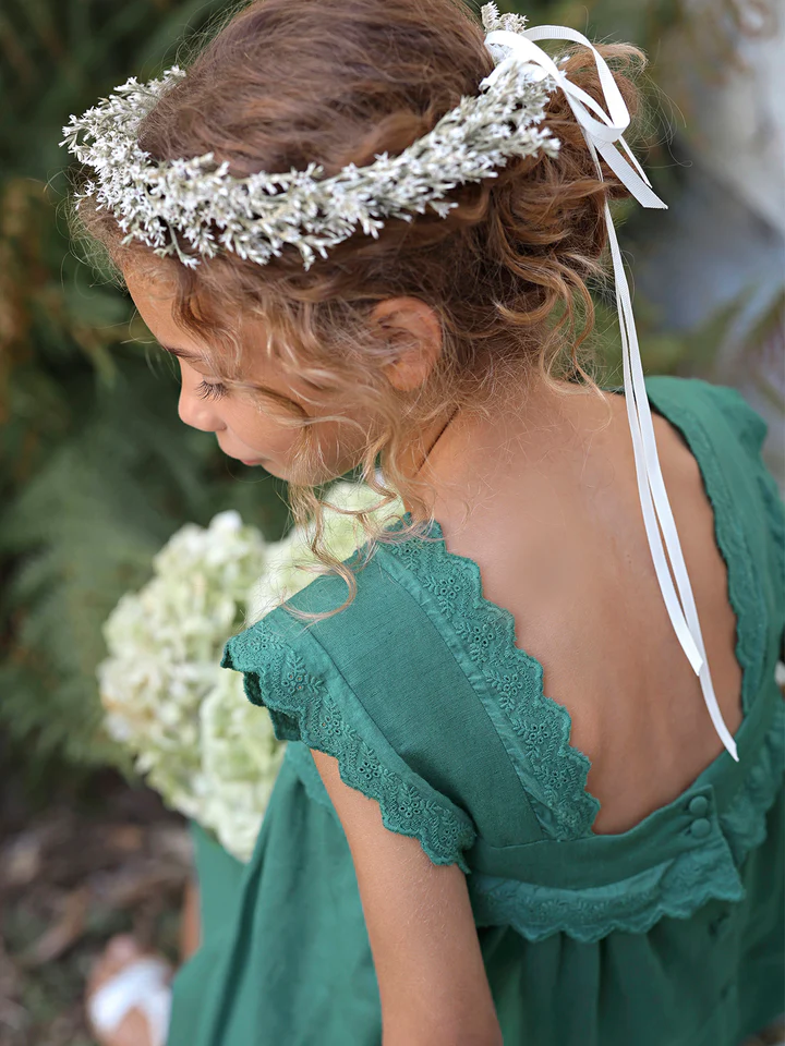 Robe cérémonie mariage avec bandeau pour petite fille