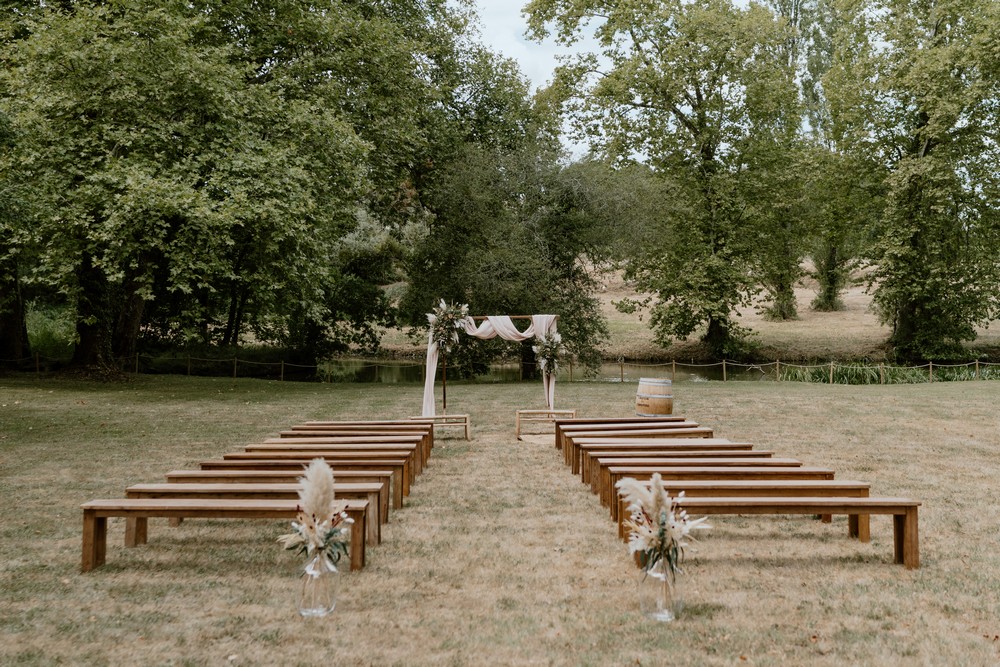 mariage boho-chic au château de l'hospital près de Bordeaux