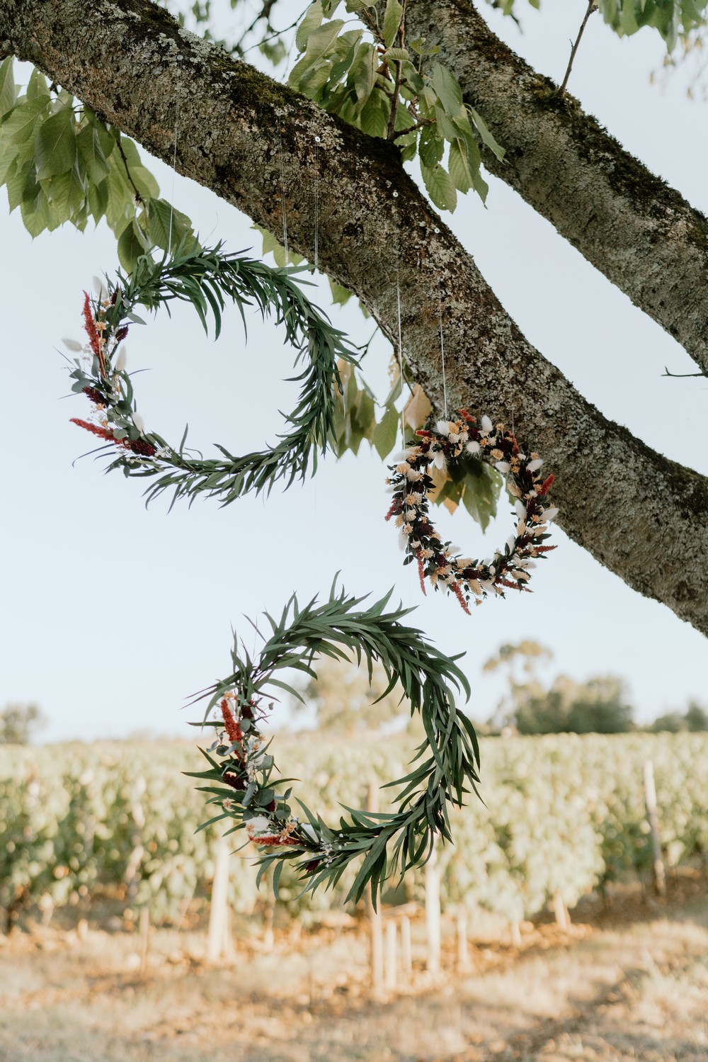 mariage boho-chic au château de l'hospital près de Bordeaux