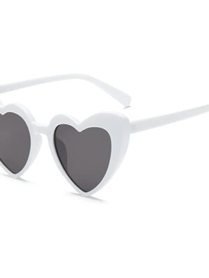 Lunettes de soleil coeur blanc pour une mariée