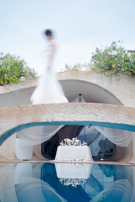 mariage blanc et bleu lagon au domaine de l'octopus dans le var