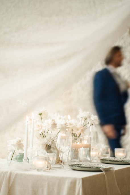 mariage blanc et bleu lagon au domaine de l'octopus dans le var