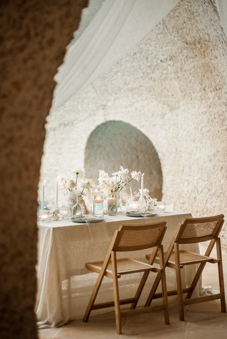 mariage blanc et bleu lagon au domaine de l'octopus dans le var