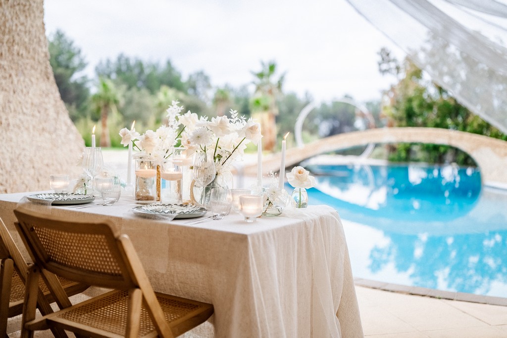 mariage blanc et bleu lagon au domaine de l'octopus dans le var