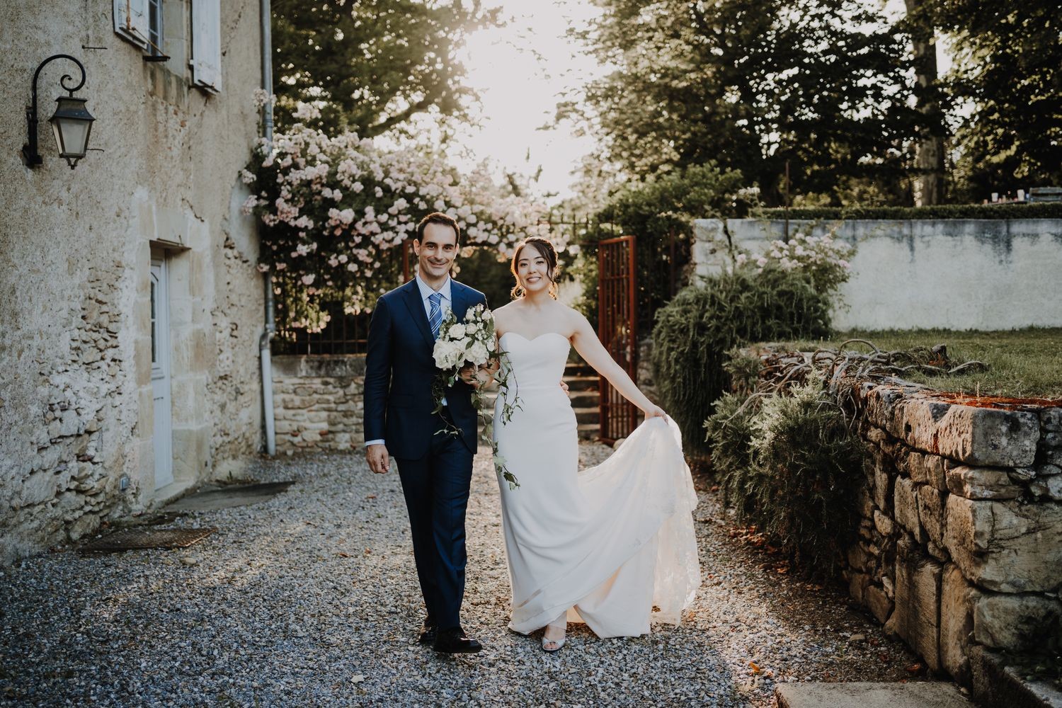 Mariage bleu chic au Domaine de la Bouriette dans le Tarn