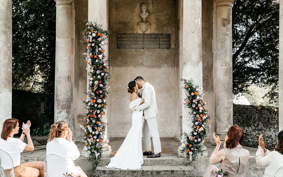 Un mariage chic et coloré au Château de Canon