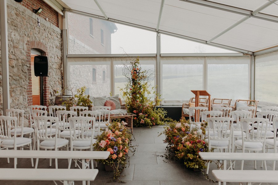 mariage fleuri et coloré en Belgique