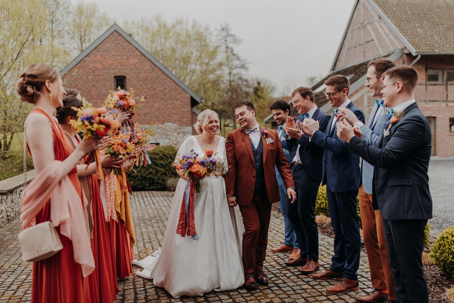 mariage fleuri et coloré en Belgique
