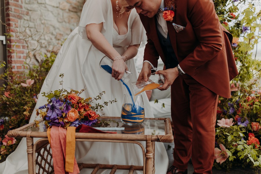 mariage fleuri et coloré en Belgique