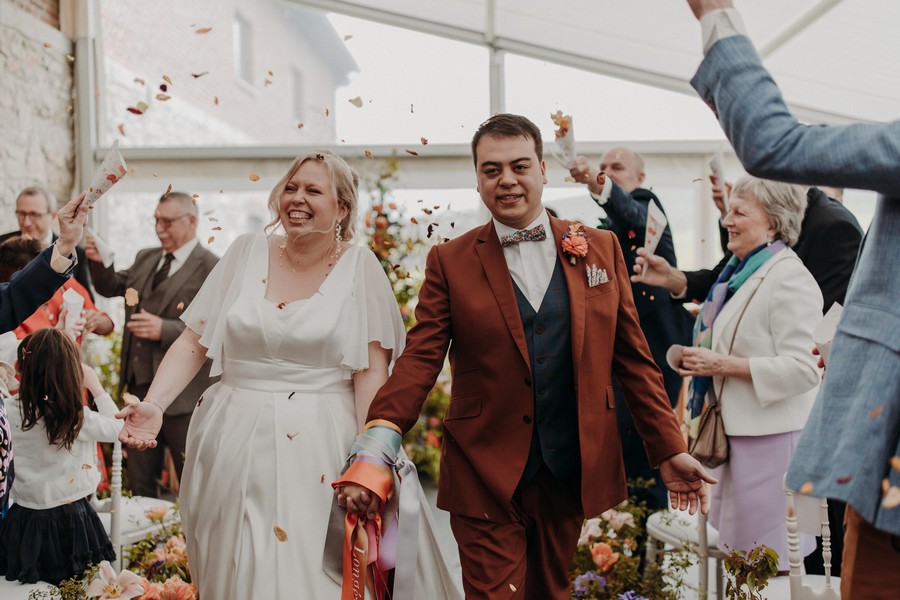 mariage fleuri et coloré en Belgique