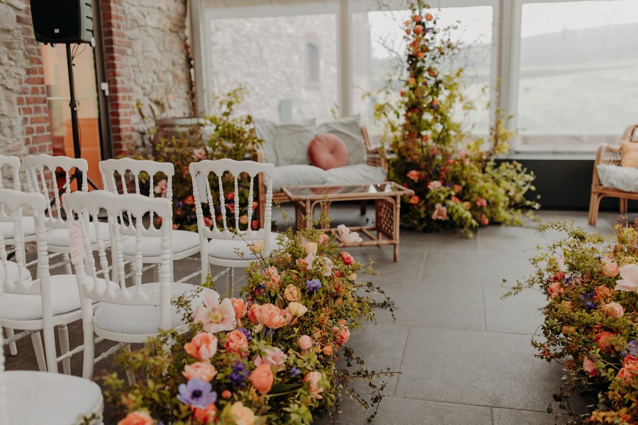 mariage fleuri et coloré en Belgique