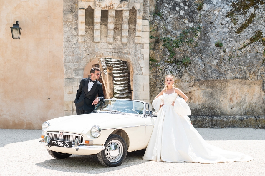 Mariage couture au Château de Mille dans le Luberon