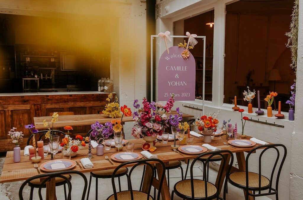 Inspirations « full color » pour un mariage 70s