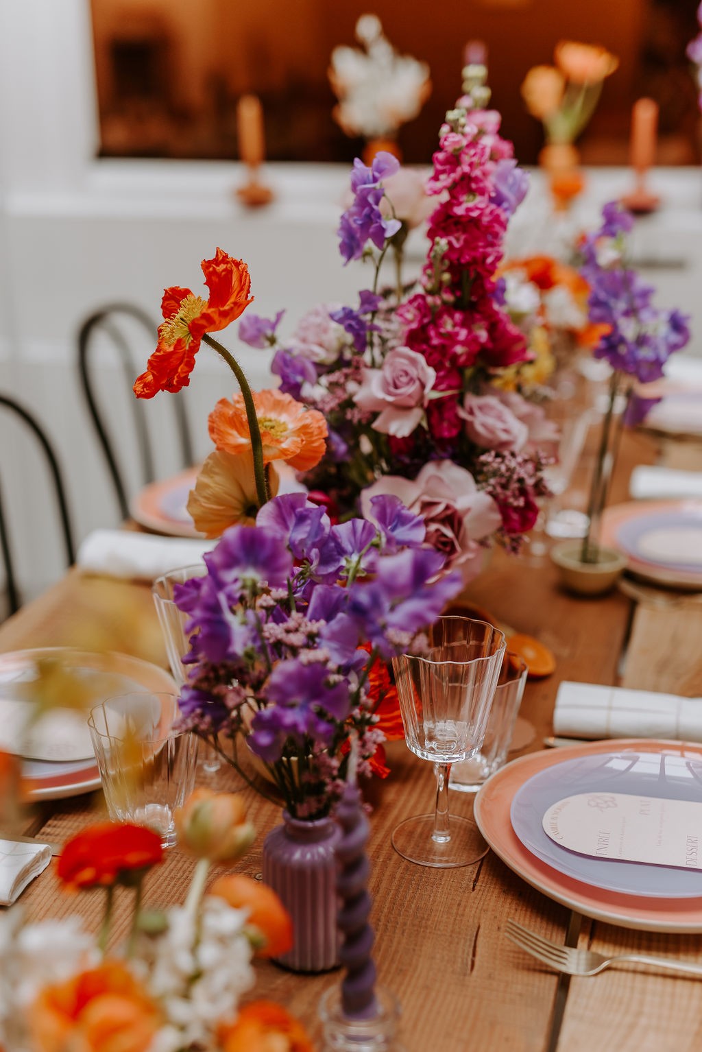 Mariage coloré aux inspirations des années 70