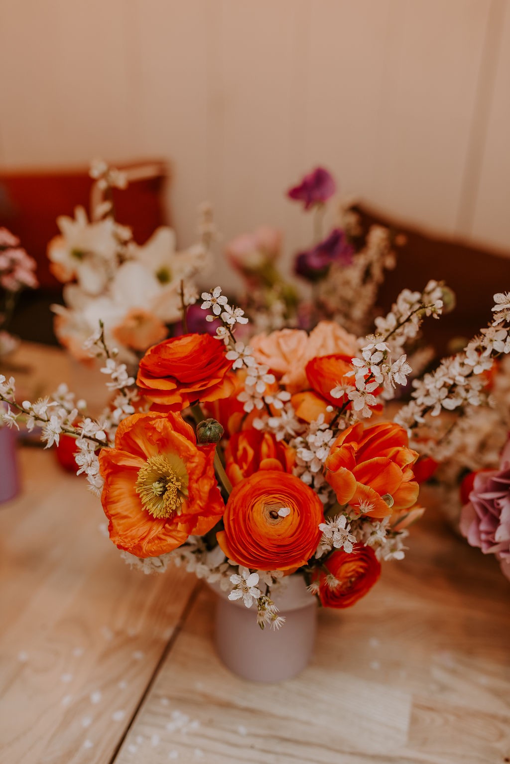 Mariage coloré aux inspirations des années 70